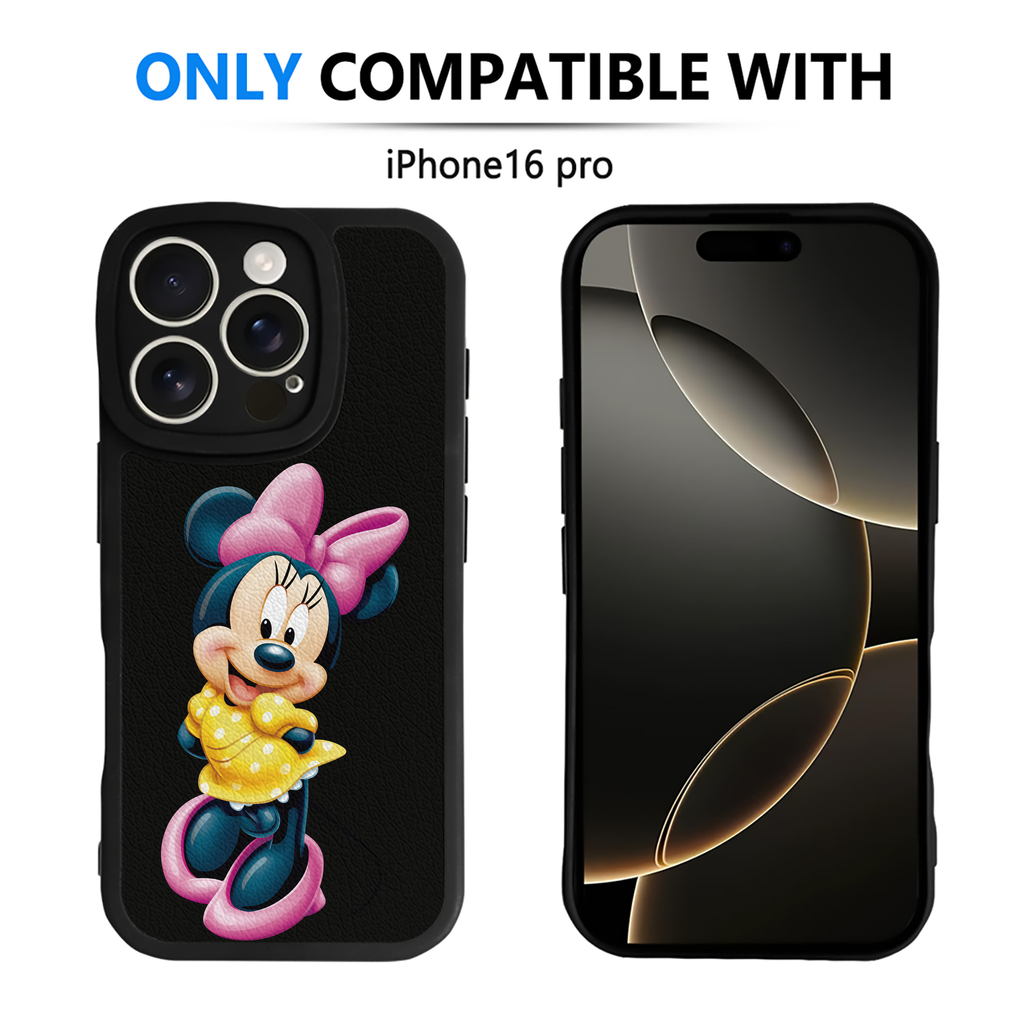 （画像用） ミッキーマウス Mickey Mouse 【iPhone 16シリーズ対応】シリコンスマホケース（レザー調） 材質：シリコン